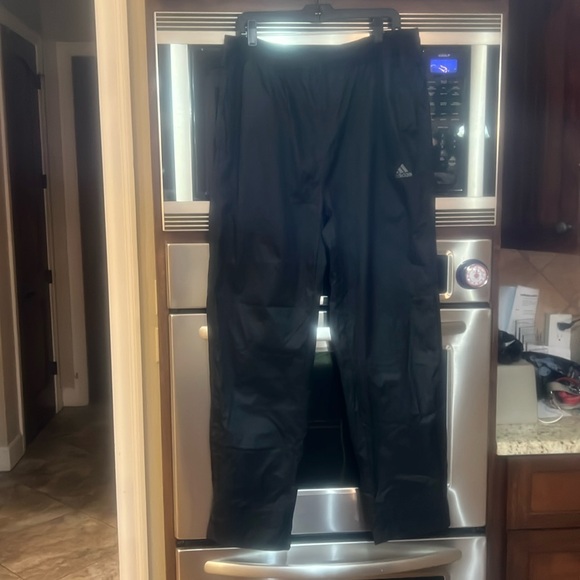 ADIDAS MENS CLIMASTORM PROVISIONAL GOLF RAIN PANT BLACK WIND RESISTNT LARGE NWOT - Picture 1 of 10